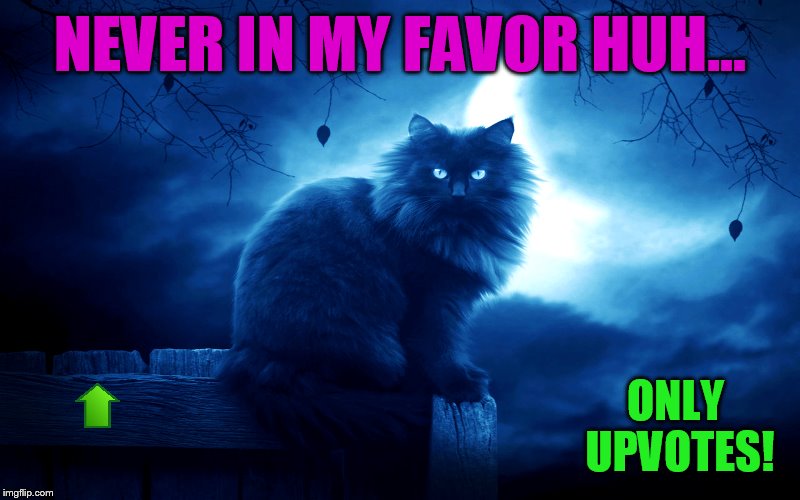 NEVER IN MY FAVOR HUH... ONLY UPVOTES! | made w/ Imgflip meme maker