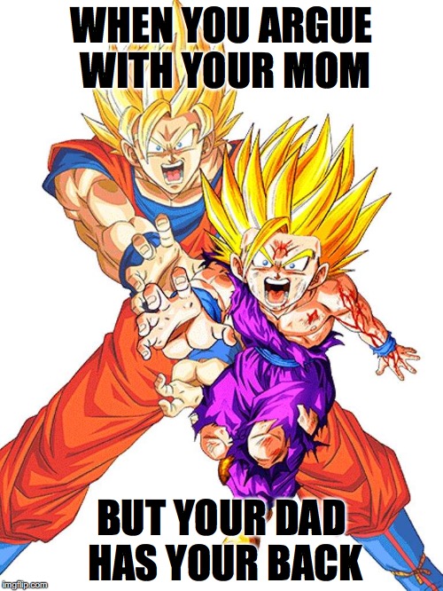WHEN YOU ARGUE WITH YOUR MOM; BUT YOUR DAD HAS YOUR BACK | image tagged in father-son | made w/ Imgflip meme maker