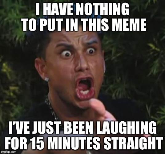 DJ Pauly D Meme | I HAVE NOTHING TO PUT IN THIS MEME; I’VE JUST BEEN LAUGHING FOR 15 MINUTES STRAIGHT | image tagged in memes,dj pauly d | made w/ Imgflip meme maker