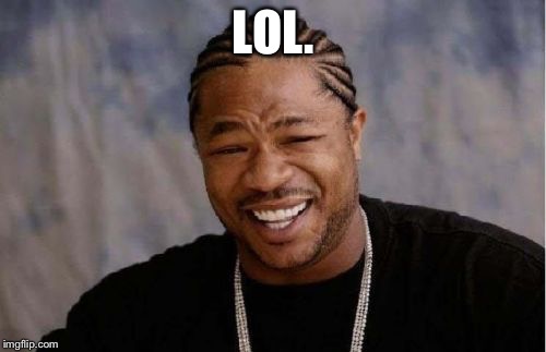 Yo Dawg Heard You Meme | LOL. | image tagged in memes,yo dawg heard you | made w/ Imgflip meme maker