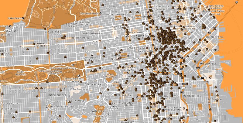 San Francisco Poop Map Blank Meme Template