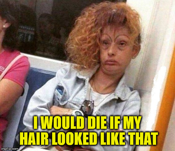 I WOULD DIE IF MY HAIR LOOKED LIKE THAT | made w/ Imgflip meme maker