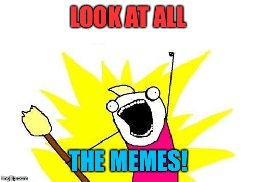 X All The Y Meme | LOOK AT ALL THE MEMES! | image tagged in memes,x all the y | made w/ Imgflip meme maker