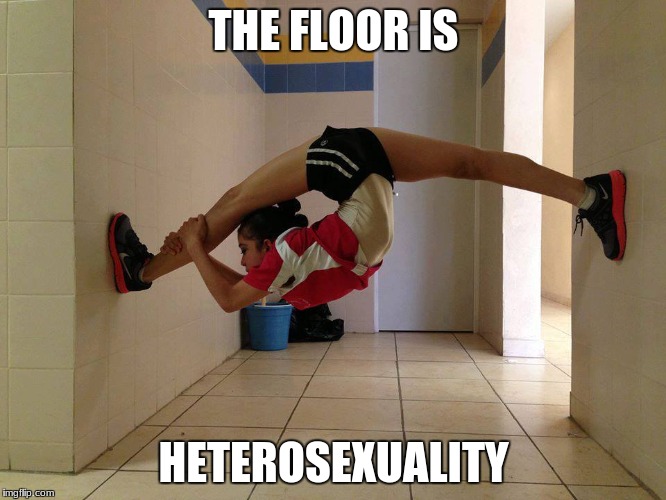 When you're gay af | THE FLOOR IS; HETEROSEXUALITY | image tagged in memes | made w/ Imgflip meme maker