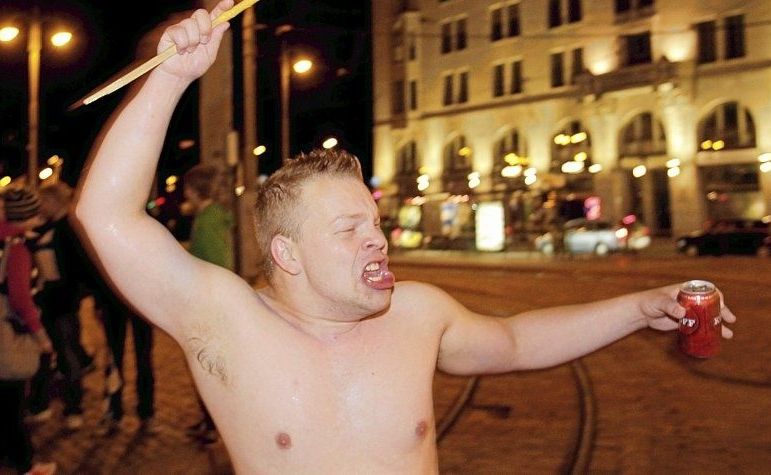 Celebrating Finnish Man Blank Meme Template