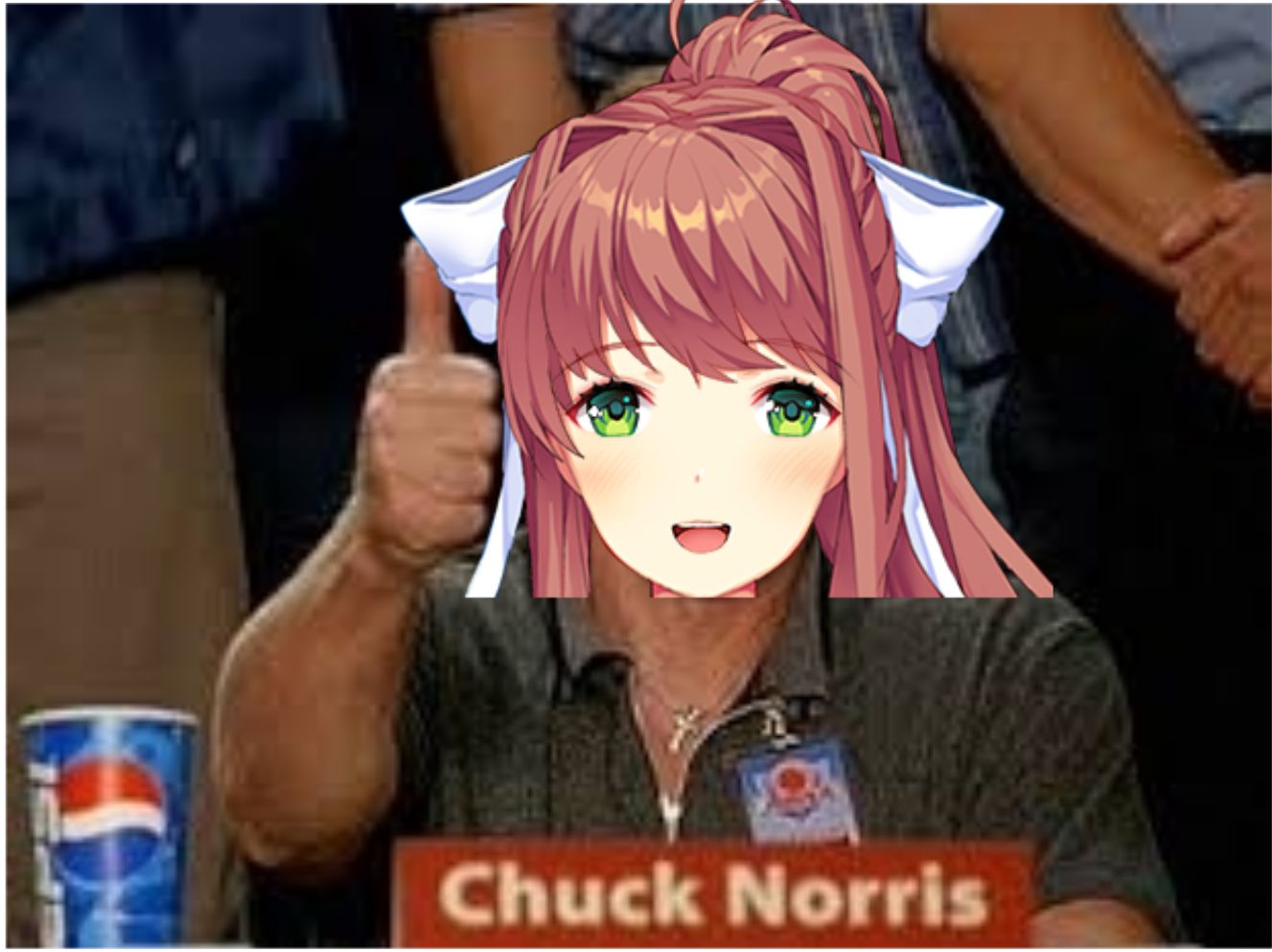 High Quality Monika Approved Blank Meme Template