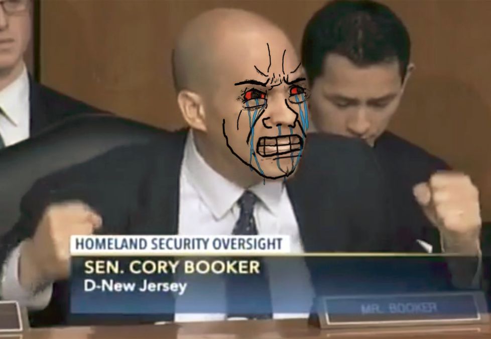 Cory Booker Tears of RAGE!!! Blank Meme Template