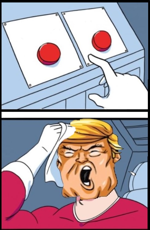 High Quality Two Buttons Trump Blank Meme Template
