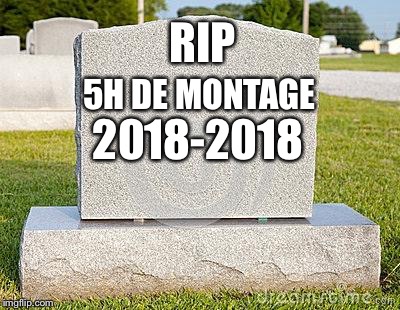 Tombstone | RIP; 5H DE MONTAGE; 2018-2018 | image tagged in tombstone | made w/ Imgflip meme maker