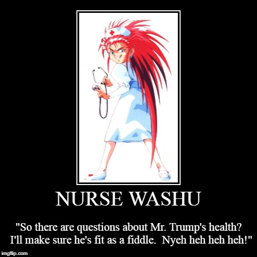 Whether he wants her to or not. | image tagged in funny,demotivationals,donald trump,washu,anime,nurse | made w/ Imgflip demotivational maker