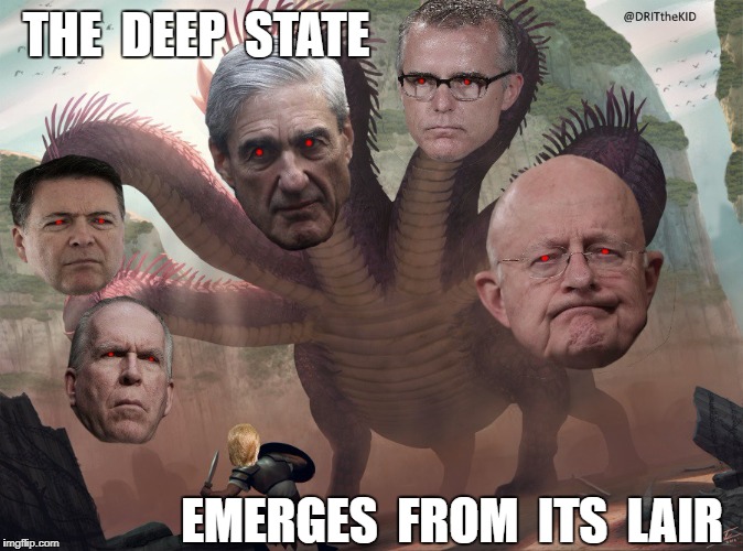 Deep State Monster | THE  DEEP  STATE; EMERGES  FROM  ITS  LAIR | image tagged in deep state,watergate,corrupt politicians,government evil,comey | made w/ Imgflip meme maker