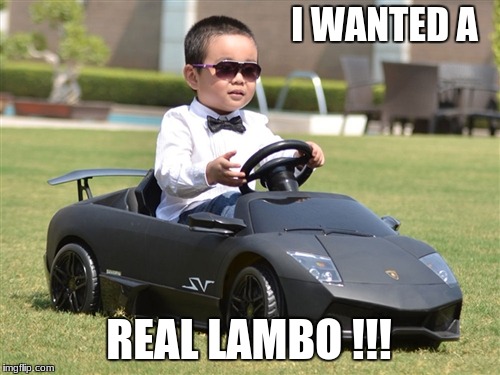 Crypto lambo | I WANTED A; REAL LAMBO !!! | image tagged in crypto lambo | made w/ Imgflip meme maker