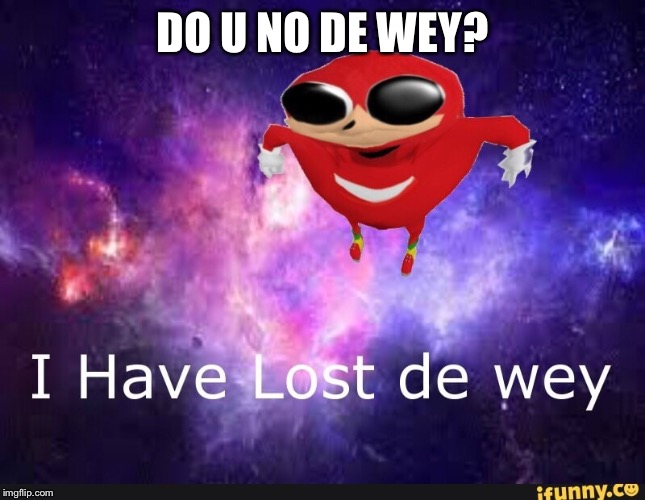 DE WEY | DO U NO DE WEY? | image tagged in de wey | made w/ Imgflip meme maker