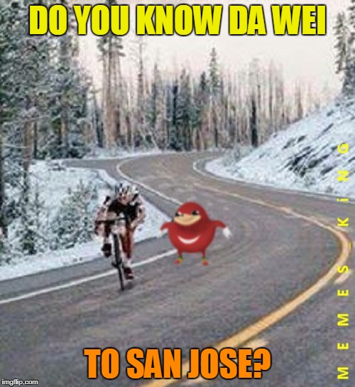 Y U No Know Da Wei?? | DO YOU KNOW DA WEI; TO SAN JOSE? | image tagged in y u no da wei,memes | made w/ Imgflip meme maker