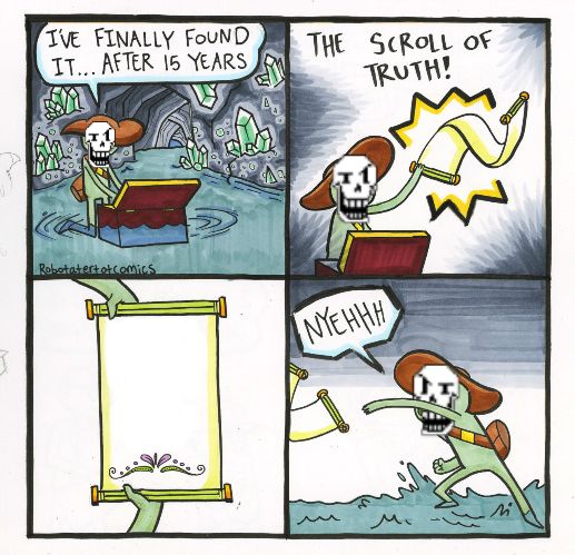 Papyrus Scroll Of Truth Blank Meme Template