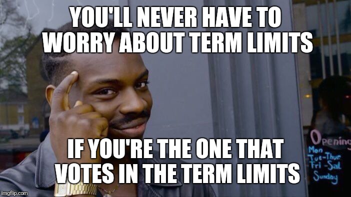 Roll Safe Think About It Meme | YOU'LL NEVER HAVE TO WORRY ABOUT TERM LIMITS IF YOU'RE THE ONE THAT VOTES IN THE TERM LIMITS | image tagged in memes,roll safe think about it | made w/ Imgflip meme maker