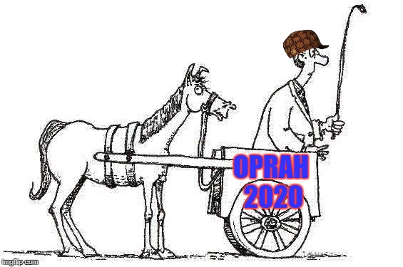 cart before the horse | OPRAH 2020 | image tagged in cart before the horse,scumbag | made w/ Imgflip meme maker