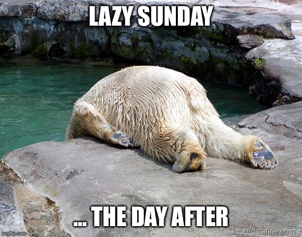 Day after Cinco de Mayo | LAZY SUNDAY; ... THE DAY AFTER | image tagged in day after cinco de mayo | made w/ Imgflip meme maker
