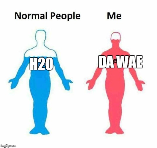 Normal people vs me | DA WAE; H20 | image tagged in do you know the way,memes,most recent | made w/ Imgflip meme maker