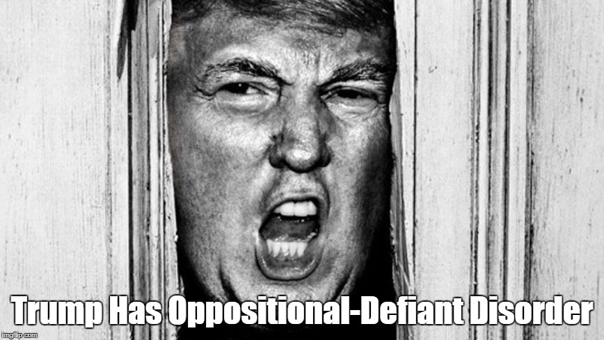 Trump Has Oppositional-Defiant Disorder | made w/ Imgflip meme maker
