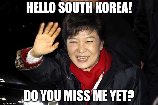 HELLO SOUTH KOREA! DO YOU MISS ME YET? | image tagged in park | made w/ Imgflip meme maker