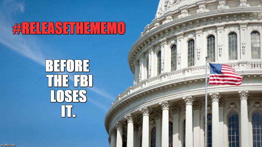 BEFORE 
THE 
FBI 
LOSES
 IT. #RELEASETHEMEMO | image tagged in release,memo,fbi | made w/ Imgflip meme maker
