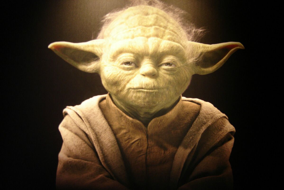 Yoda, glowing & smiling Blank Meme Template