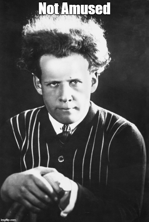 Not Amused  | Not Amused | image tagged in sergei eisenstein,not amused | made w/ Imgflip meme maker