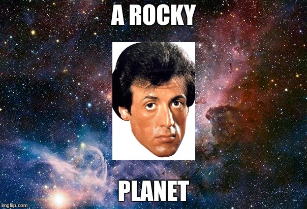 space | A ROCKY; PLANET | image tagged in space | made w/ Imgflip meme maker