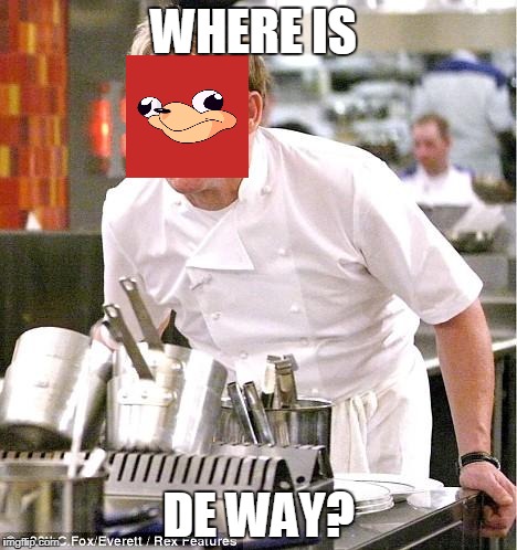 Chef Gordon Ramsay | WHERE IS; DE WAY? | image tagged in memes,chef gordon ramsay | made w/ Imgflip meme maker