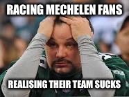 Eagles fans be like.... | RACING MECHELEN FANS; REALISING THEIR TEAM SUCKS | image tagged in eagles fans be like | made w/ Imgflip meme maker