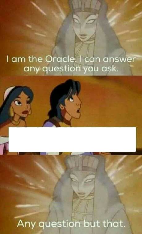 oracle question Blank Meme Template