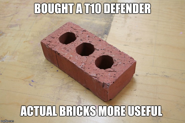 BOUGHT A T10 DEFENDER; ACTUAL BRICKS MORE USEFUL | image tagged in elite dangerous | made w/ Imgflip meme maker