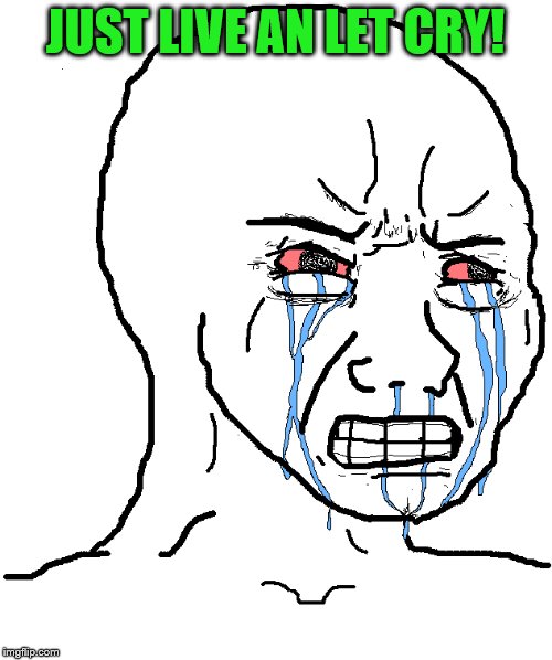 JUST LIVE AN LET CRY! | made w/ Imgflip meme maker