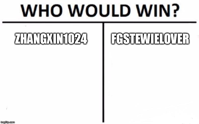 Who Would Win? Meme | ZHANGXIN1024; FGSTEWIELOVER | image tagged in memes,who would win | made w/ Imgflip meme maker