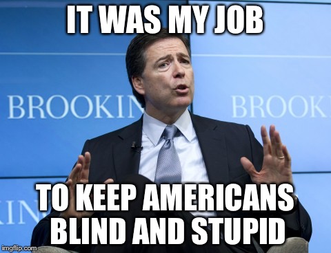 FBI Director | IT WAS MY JOB; TO KEEP AMERICANS BLIND AND STUPID | image tagged in fbi director | made w/ Imgflip meme maker