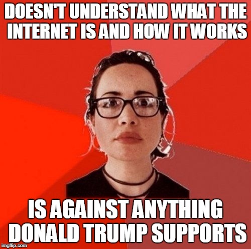 Liberal Douche Garofalo | DOESN'T UNDERSTAND WHAT THE INTERNET IS AND HOW IT WORKS; IS AGAINST ANYTHING DONALD TRUMP SUPPORTS | image tagged in liberal douche garofalo | made w/ Imgflip meme maker