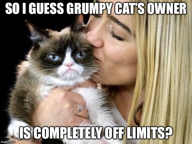 Trump cat owner won $700,000 lawsuit | SO I GUESS GRUMPY CAT’S OWNER IS COMPLETELY OFF LIMITS? | image tagged in trump cat owner won $700 000 lawsuit | made w/ Imgflip meme maker