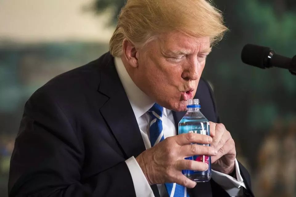 Trump Water Blank Meme Template