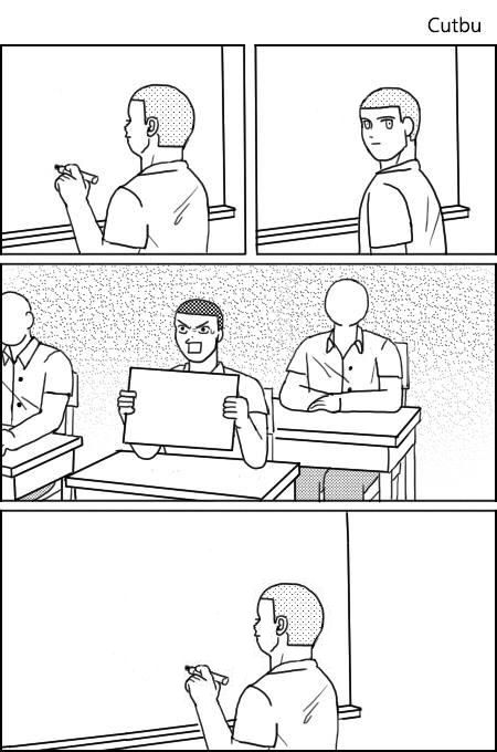 Cheating in Class Blank Meme Template