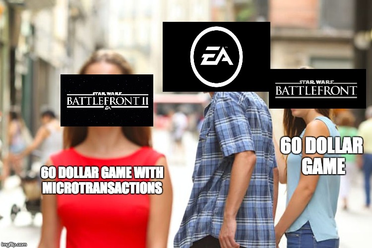 Distracted Boyfriend Meme | 60 DOLLAR GAME; 60 DOLLAR GAME WITH MICROTRANSACTIONS | image tagged in memes,distracted boyfriend | made w/ Imgflip meme maker