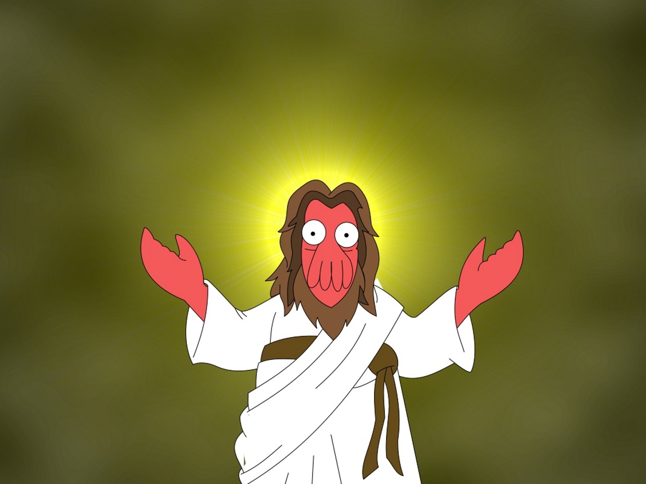 Zoidberg Jesus Blank Meme Template