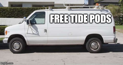Big white van |  FREE TIDE PODS | image tagged in big white van | made w/ Imgflip meme maker