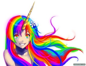 Unicorn Rainbow Craziness Blank Meme Template