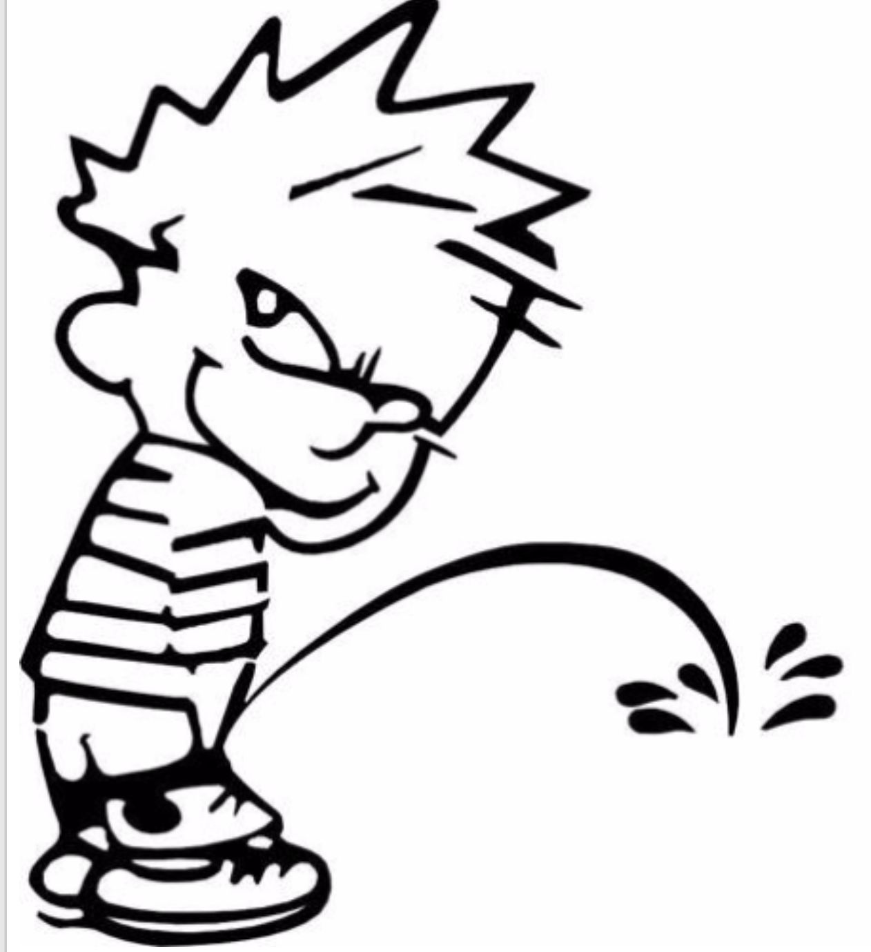 High Quality Calvin Peeing Blank Meme Template