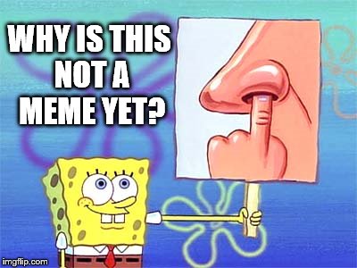 Picket Sign | WHY IS THIS NOT A MEME YET? | image tagged in picket sign,memes,spongebob,nose,strike,protest | made w/ Imgflip meme maker