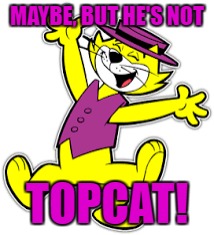 MAYBE, BUT HE'S NOT TOPCAT! | made w/ Imgflip meme maker