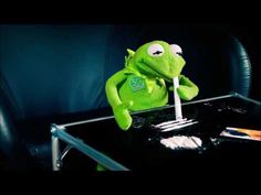 Kermit doing drugs Blank Meme Template