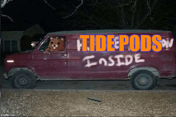 TIDE PODS | image tagged in pedobear,tide pods | made w/ Imgflip meme maker
