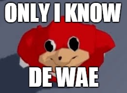 Do you know the way | ONLY I KNOW; DE WAE | image tagged in do you know the way | made w/ Imgflip meme maker